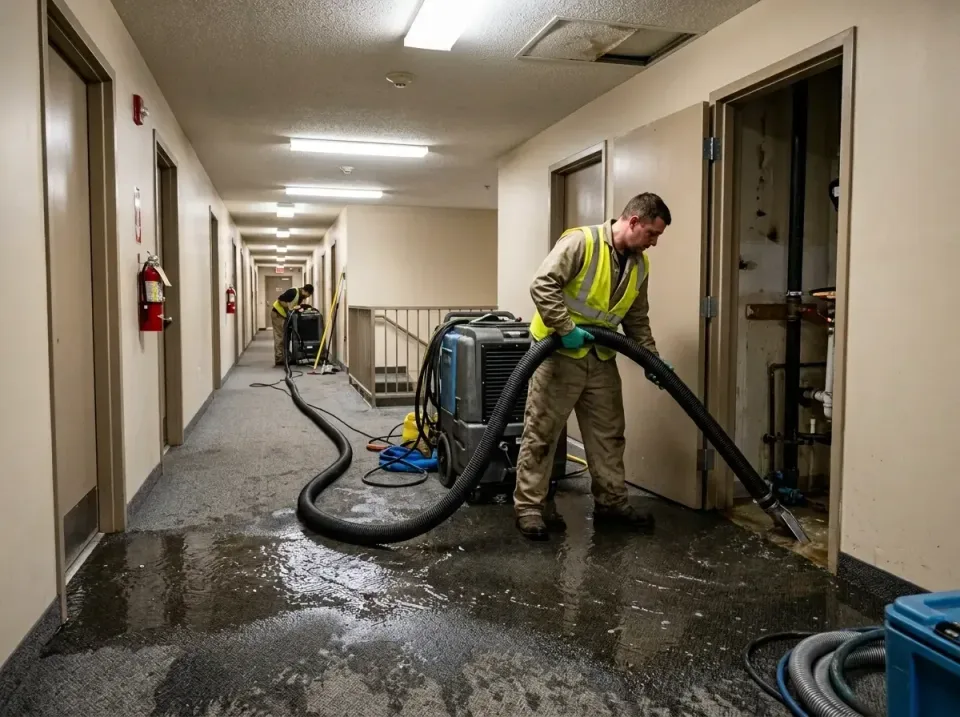multi-unit-apartment-hallway-f-005 — frequently asked questions, Emergency Burst Pipe Water Extraction & Removal in North Si…